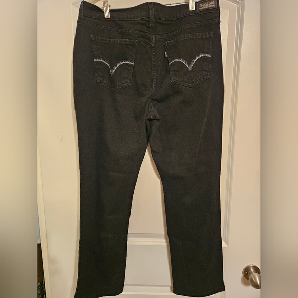 Men's Levi 505 Straight Leg Black Jeans 33x30 - Picture 6 of 8